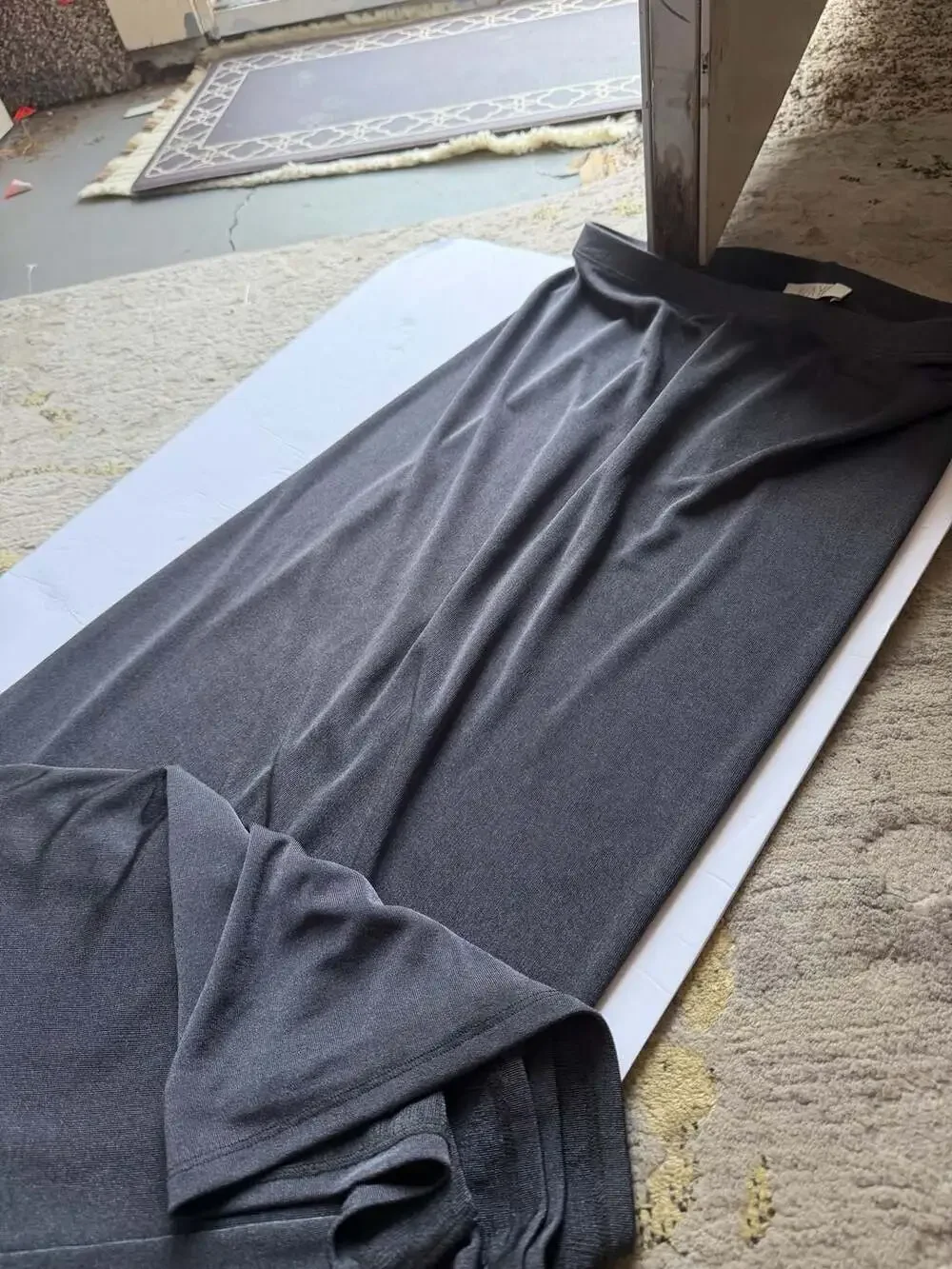 WAYF Women's Charcoal Grey Knit Maxi Skirt Size Small